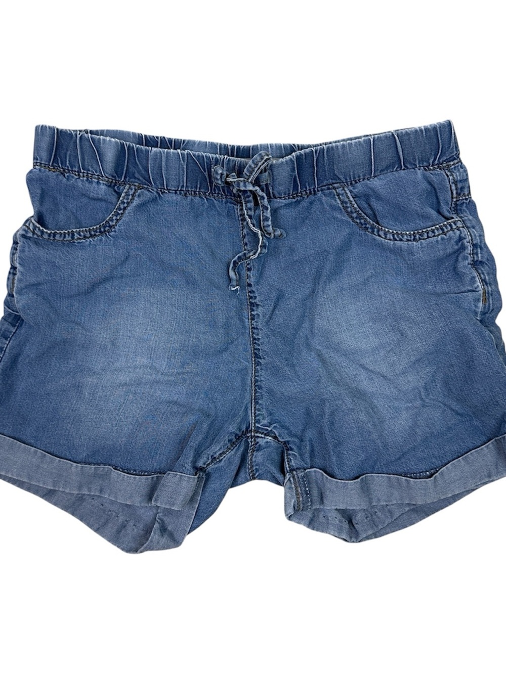Tractr Girls Blue Denim Pull-On Shorts